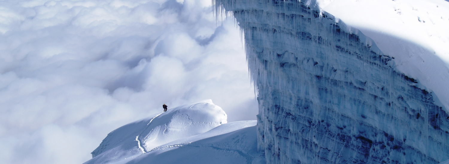 Descending from the summit of Cotopaxi