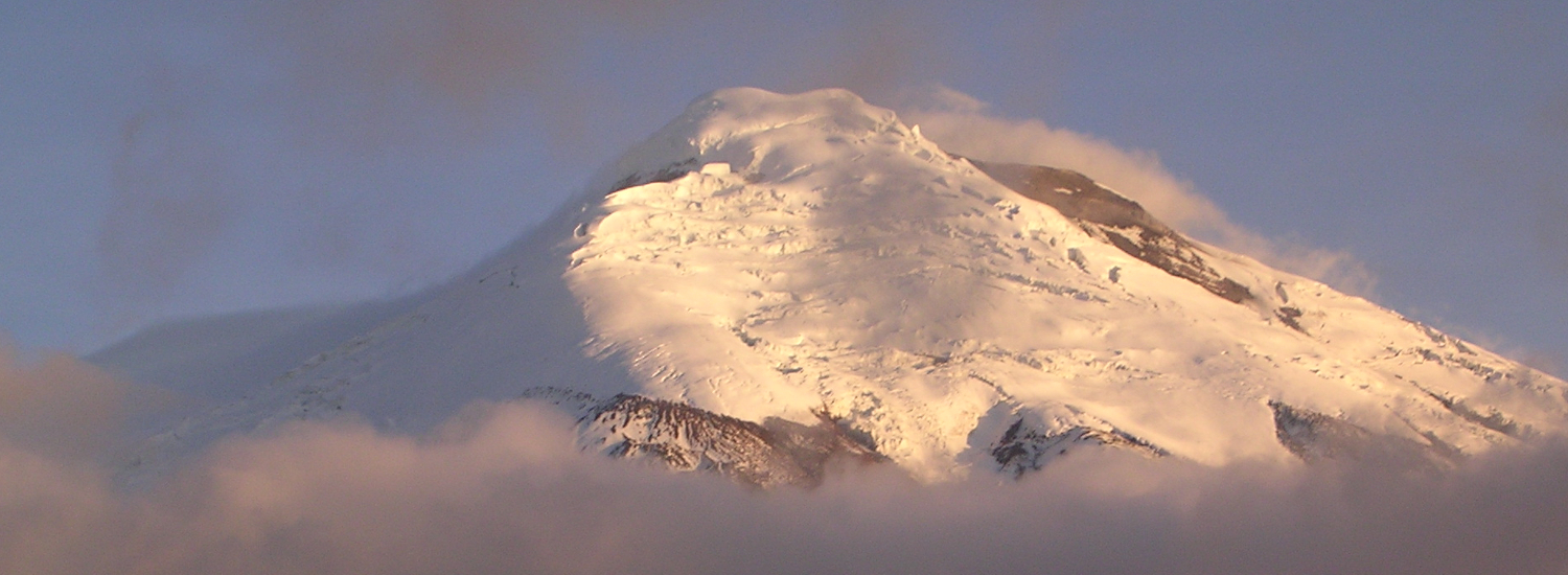 Cotopaxi rising above the morning clouds