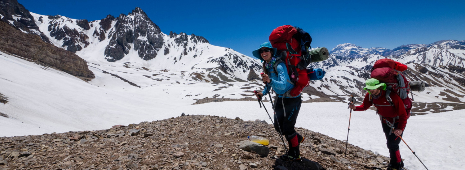 Students on a 20 day mountaineering course in the central Andes