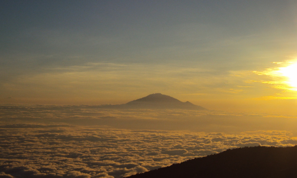 Sunset from high camp on Kilimanjaro