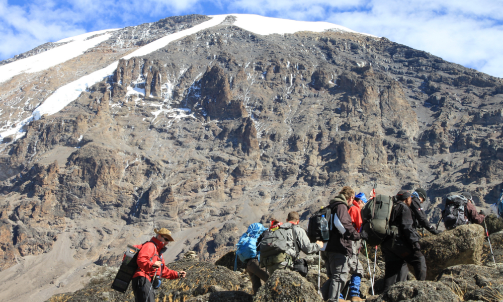 Ascending up to Barafu camp on day 6, Lemosho Route