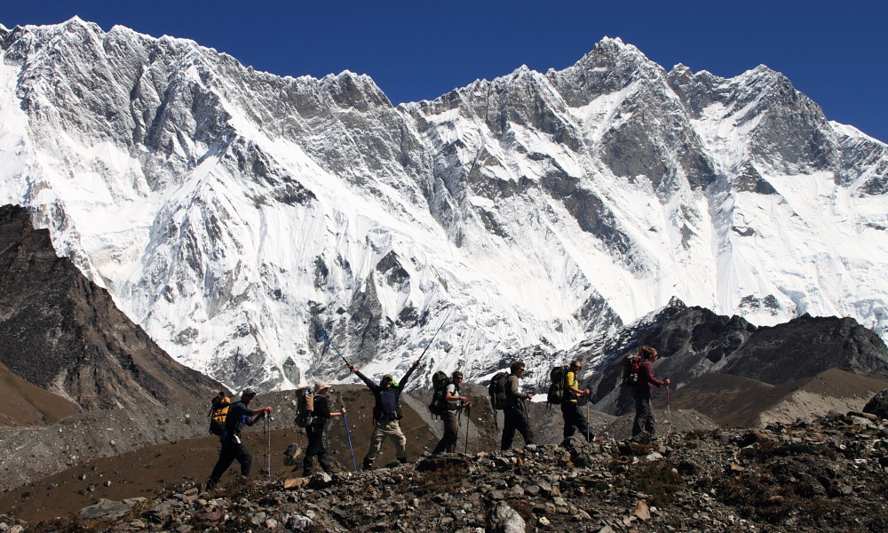 Approaching the basecamp for Island Peak