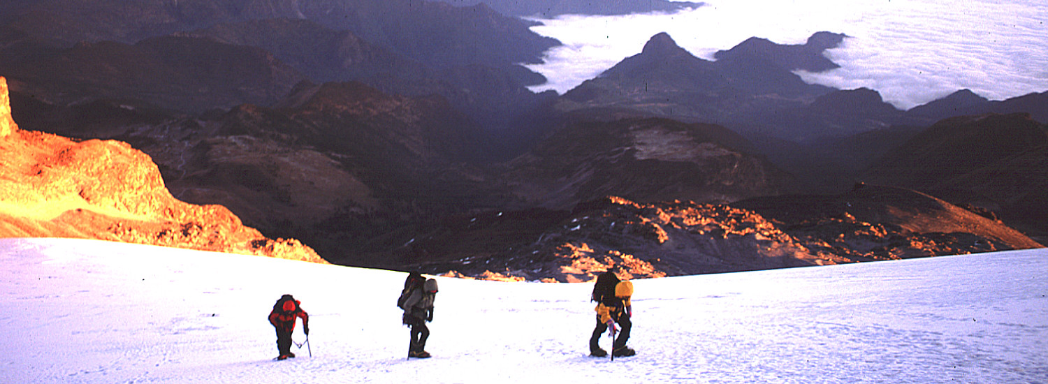 Climbing at 17,000' on Orizaba at dawn