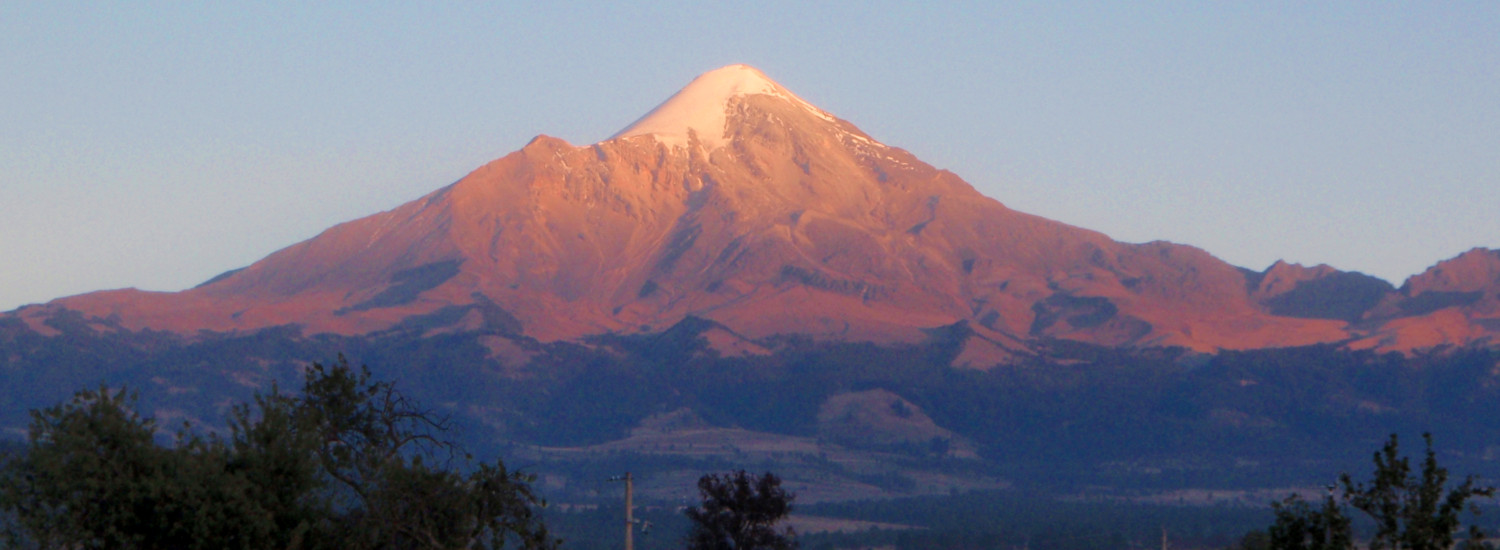 Pico de Orizaba from the town of Tlachichuca, Mexico