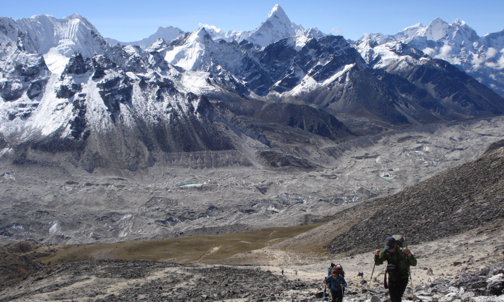 Heading out for a trekking peak in the upper Khumbu