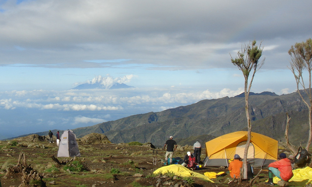 Enjoying the afternoon at Shira Camp on the Machame Route